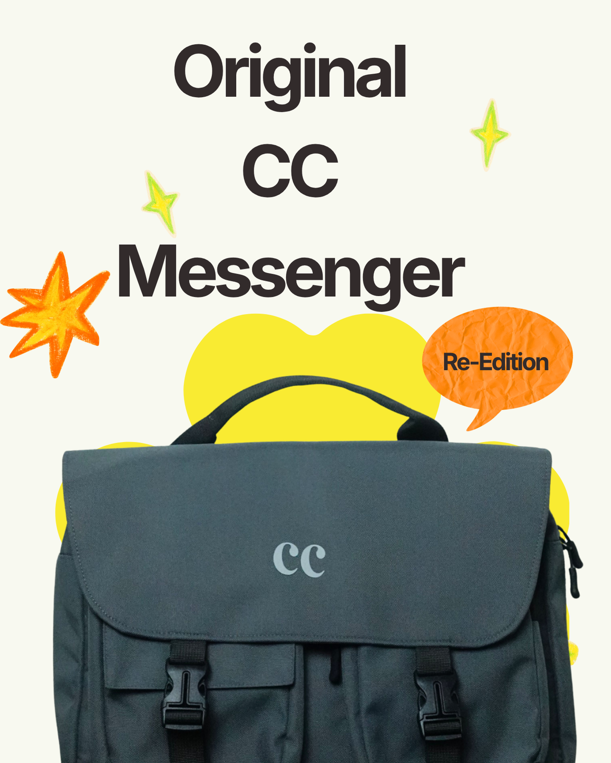 CC Messenger Bag- Grey