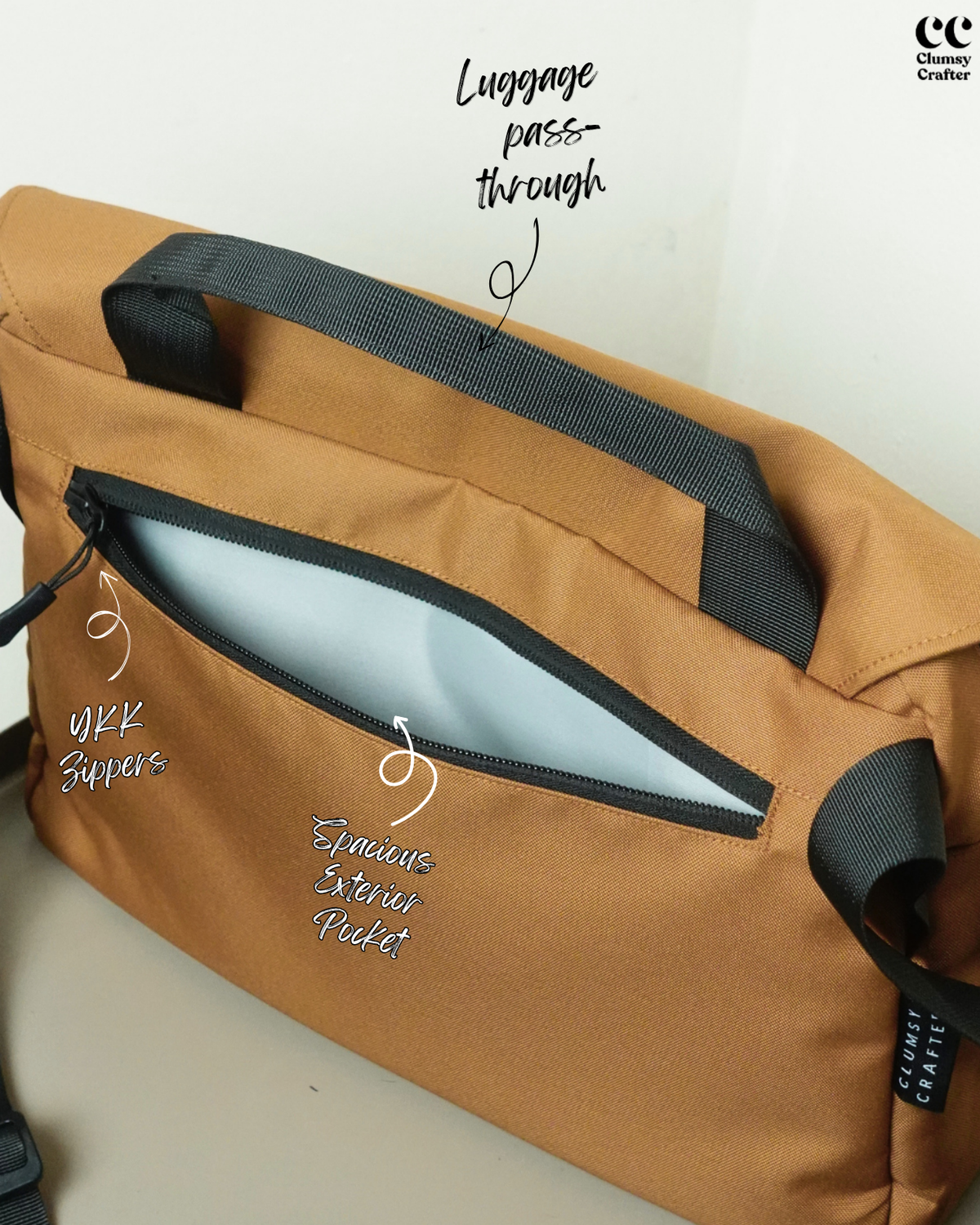 CC Messenger Bag- Brown