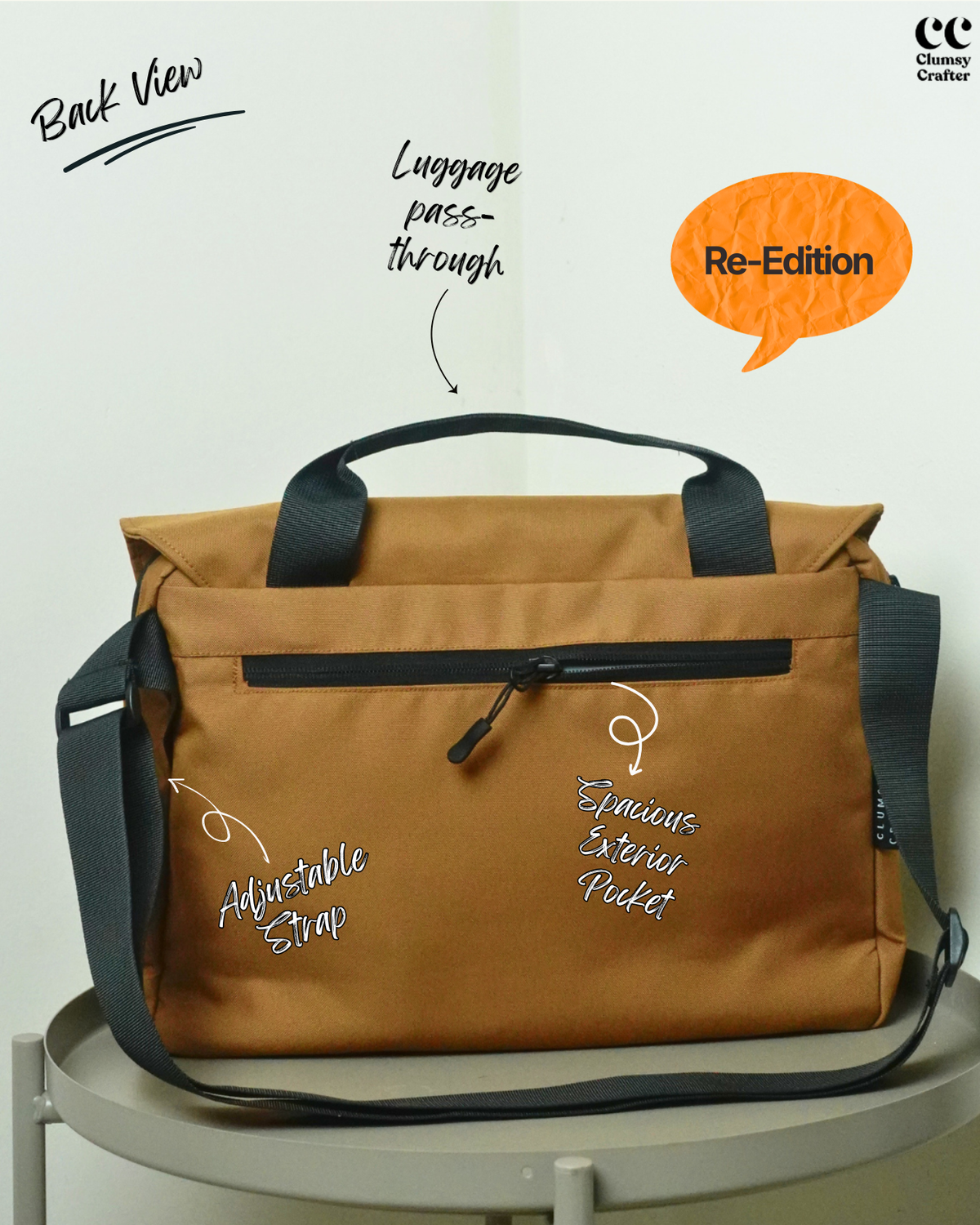 CC Messenger Bag- Brown