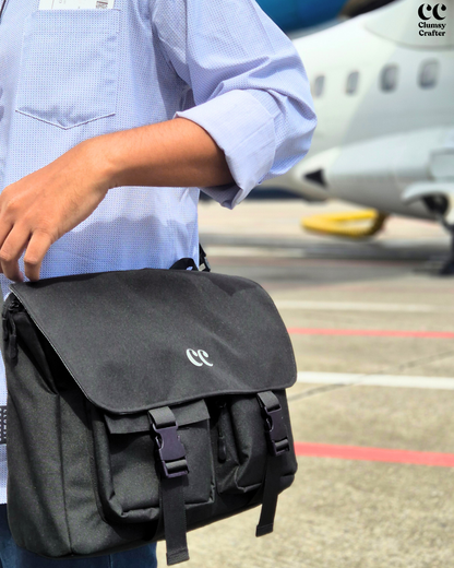 CC Messenger Bag- Black