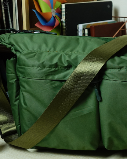 Juno Messenger Bag- Forest Green