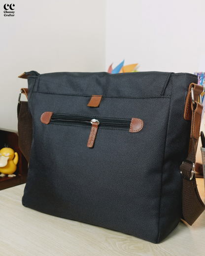 Brief Messenger Bag- Metalic Grey