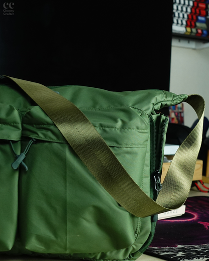 Juno Messenger Bag- Forest Green