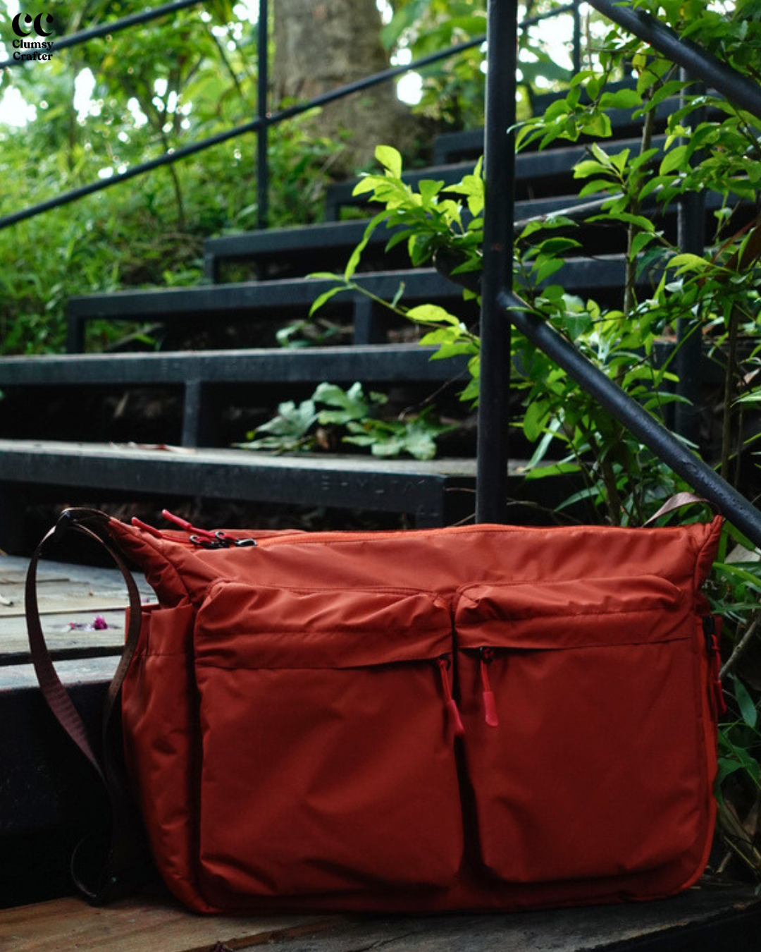 Juno Messenger Bag - Rustic Orange