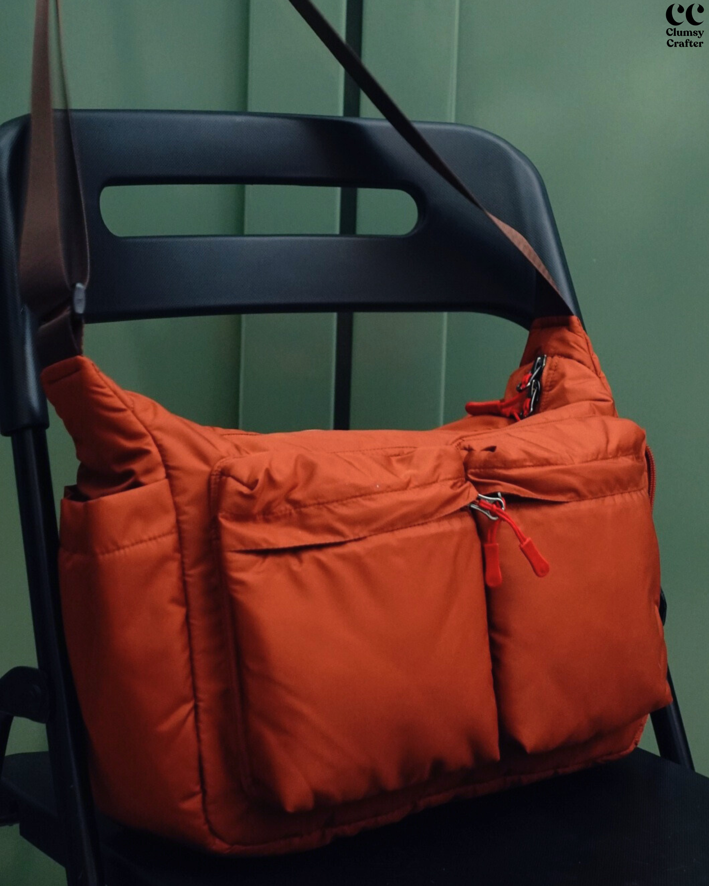 Juno Messenger Bag- Rustic Orange