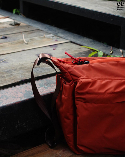 Juno Messenger Bag- Rustic Orange