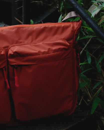 Juno Messenger Bag - Rustic Orange