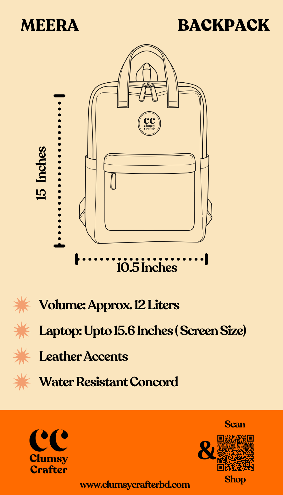 Meera Backpack- Brown