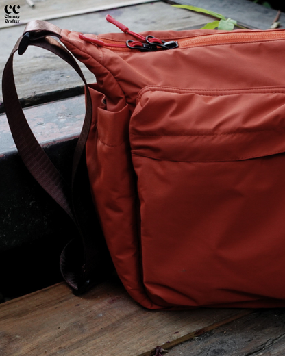 Juno Messenger Bag - Rustic Orange