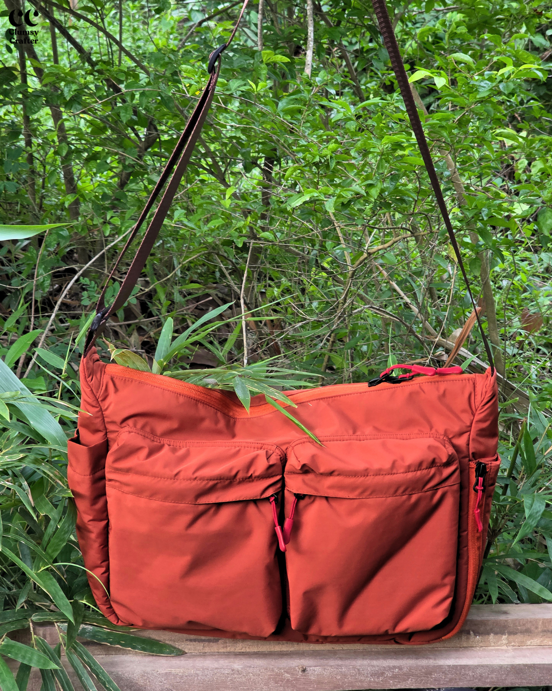 Juno Messenger Bag- Rustic Orange