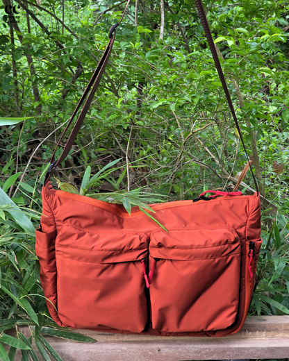 Juno Messenger Bag- Rustic Orange