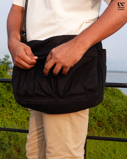 Juno Messenger Bag  - Black