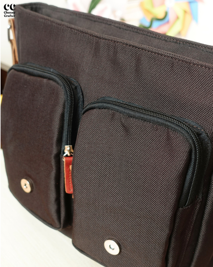 Brief Messenger Bag- Dark Brown