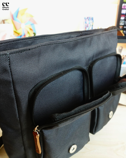 Brief Messenger Bag- Metalic Grey