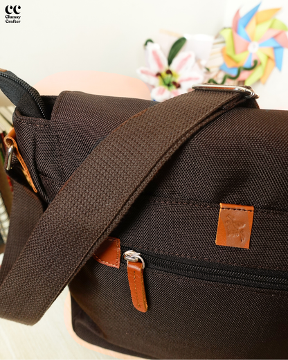 Brief Messenger Bag- Dark Brown