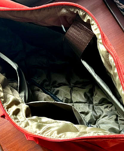 Juno Messenger Bag- Rustic Orange with sea green inner lining