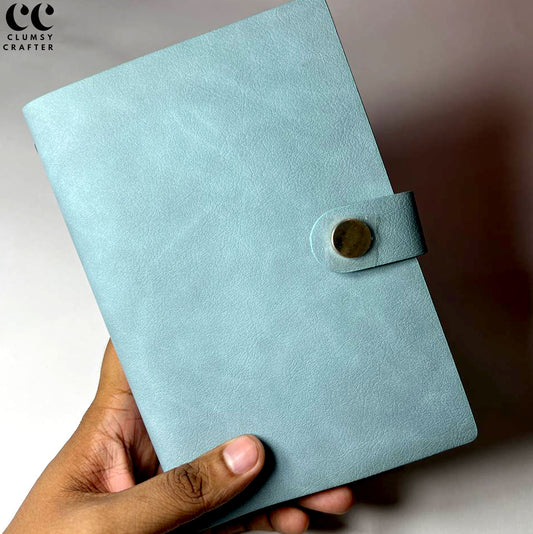 13.5 LEATHER NOTEBOOK- BUTTON CLOSURE