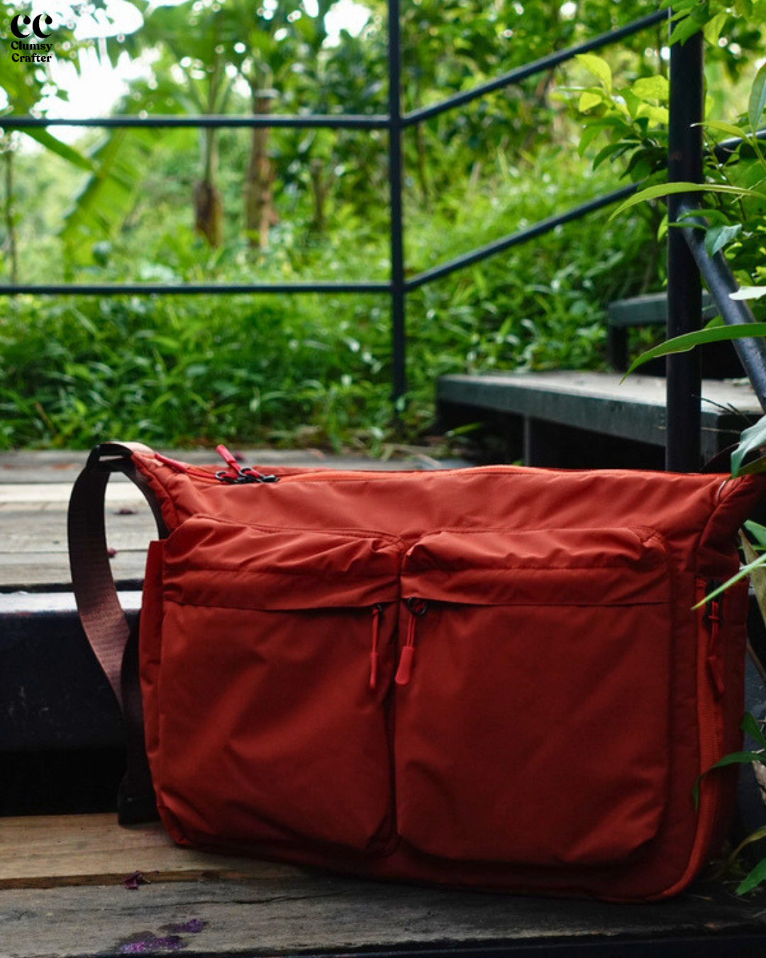 Juno Messenger Bag- Rustic Orange