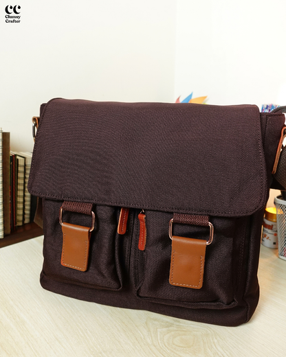 Brief Messenger Bag- Dark Brown