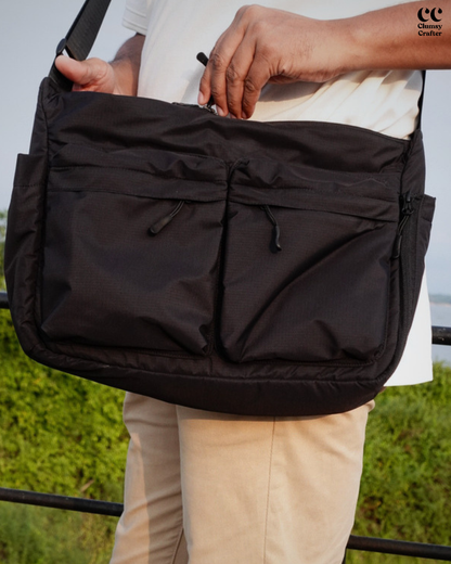 Juno Messenger Bag  - Black