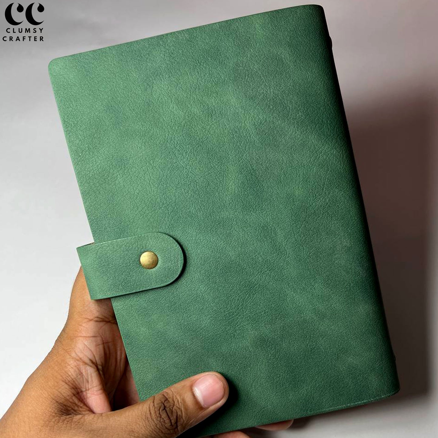 13.5 LEATHER NOTEBOOK- BUTTON CLOSURE