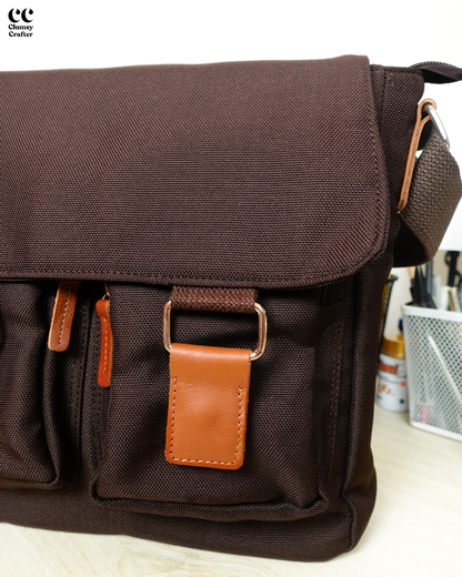 Brief Messenger Bag- Dark Brown