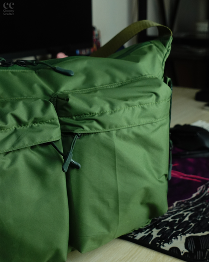Juno Messenger Bag- Forest Green