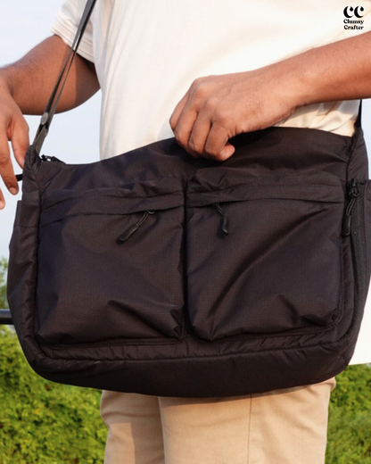 Juno Messenger Bag  - Black