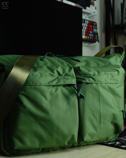 Juno Messenger Bag- Forest Green