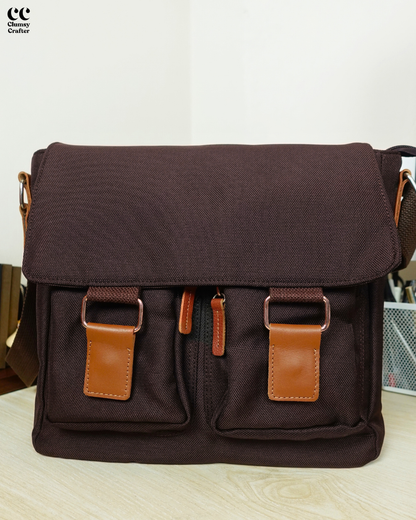 Brief Messenger Bag- Dark Brown
