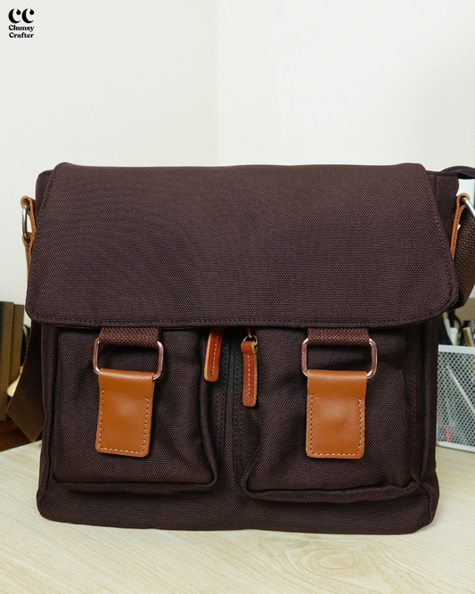 Brief Messenger Bag- Dark Brown