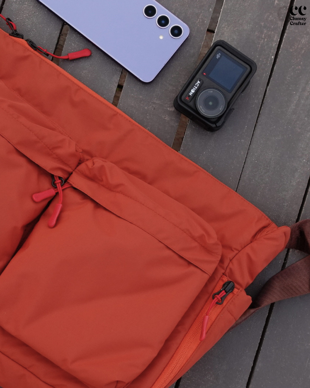 Juno Messenger Bag - Rustic Orange