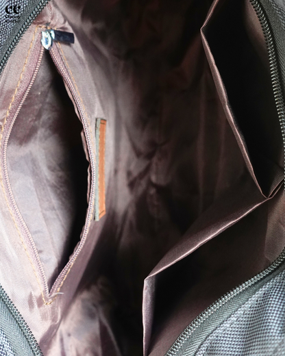 Brief Messenger Bag- Metalic Grey