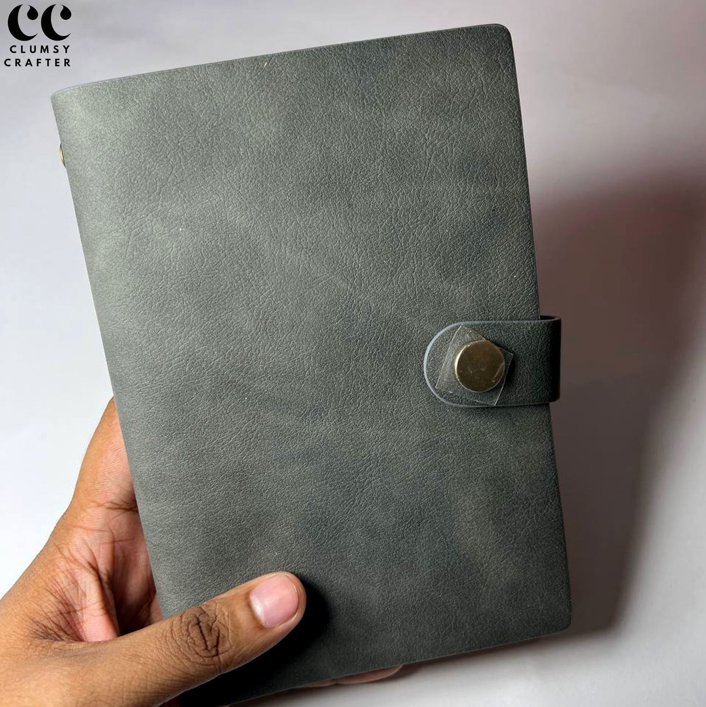 13.5 LEATHER NOTEBOOK- BUTTON CLOSURE