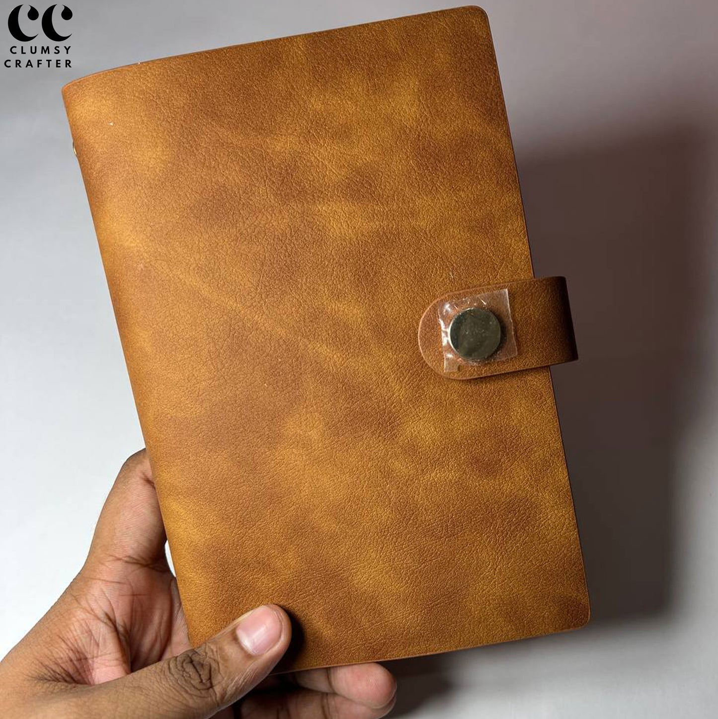 13.5 LEATHER NOTEBOOK- BUTTON CLOSURE