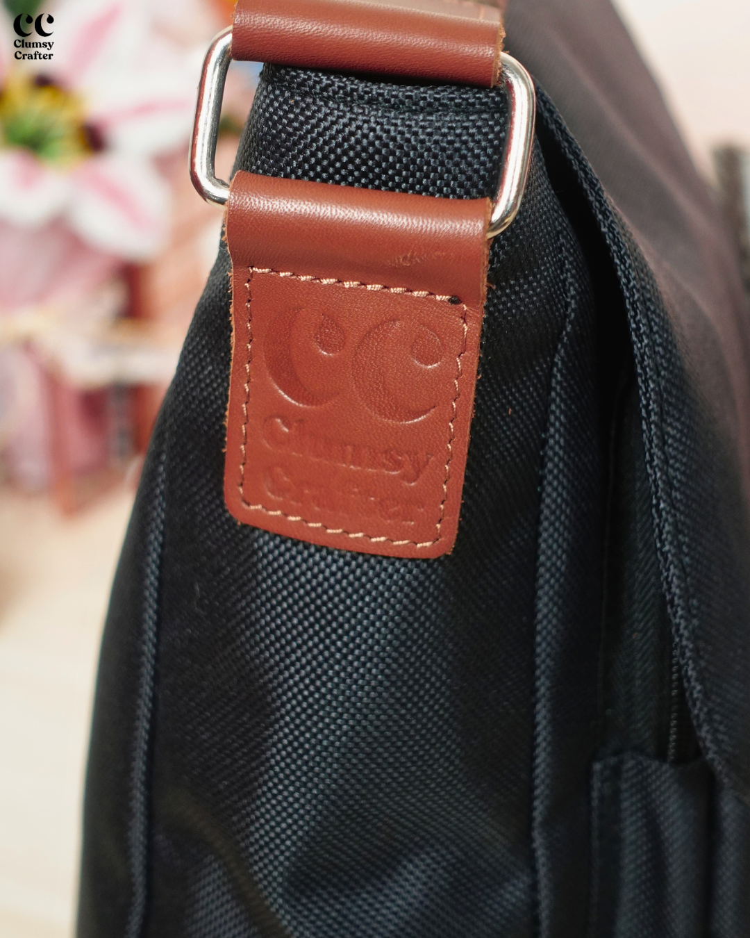 Brief Messenger Bag- Metalic Grey