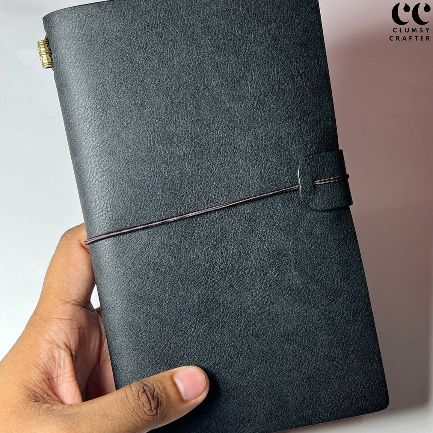 13.3 LEATHER NOTEBOOK- STRAP CLOSURE