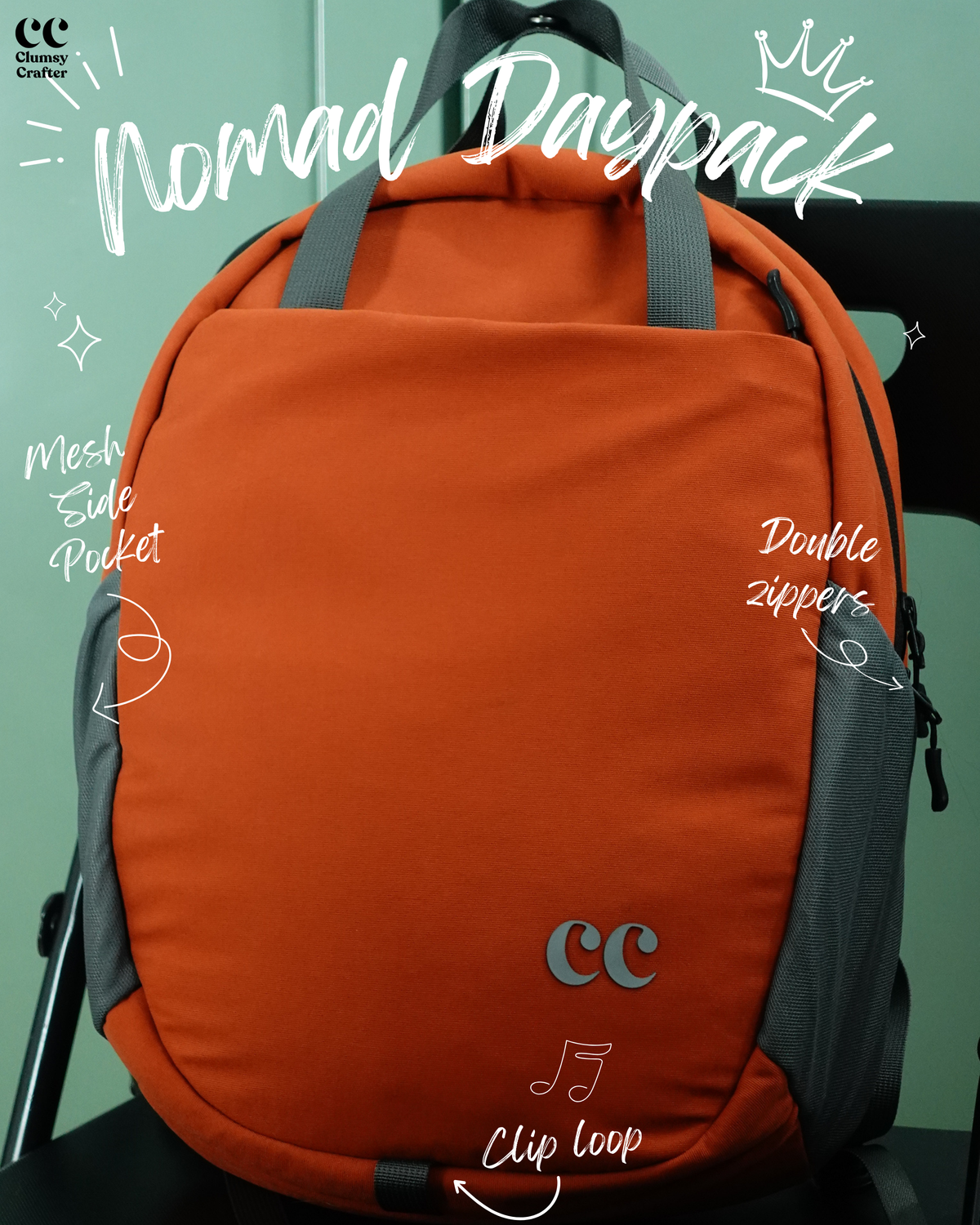 Nomad Daypack- Pumpkin Orange