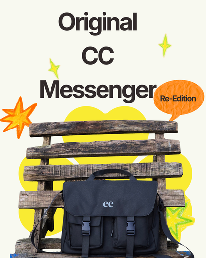 CC Messenger Bag- Black