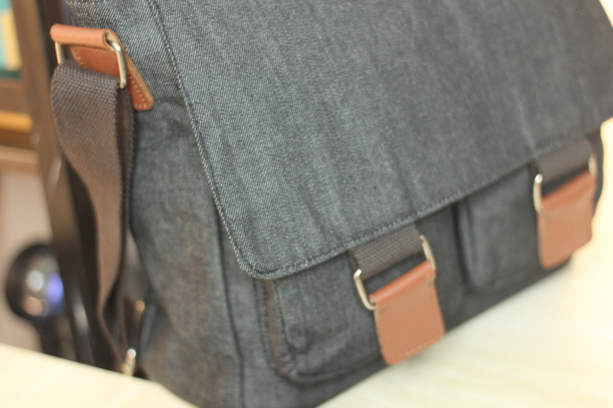 Brief Messenger Bag- Denim