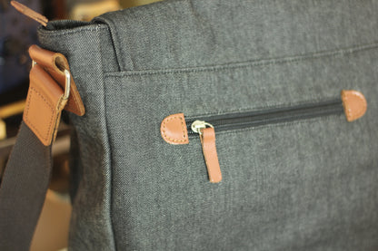 Brief Messenger Bag- Denim