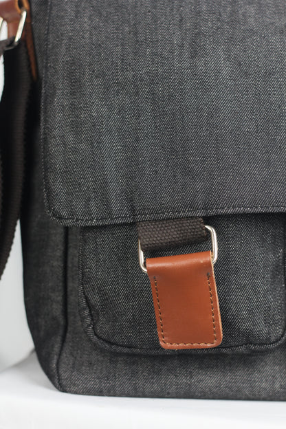 Brief Messenger Bag- Denim