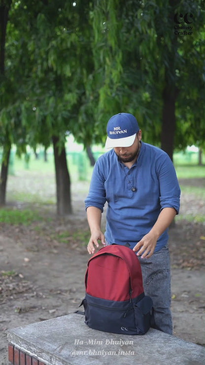 Phoenix Backpack- Brick Red & Black